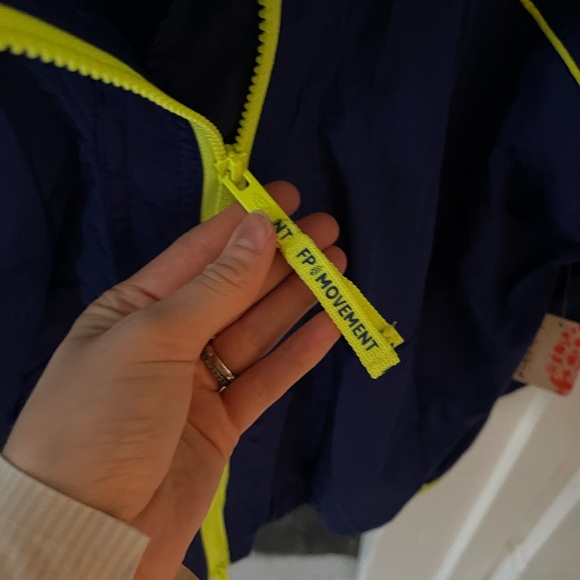 FP Movement Varsity Jacket Blue Large - Picture 3 of 7